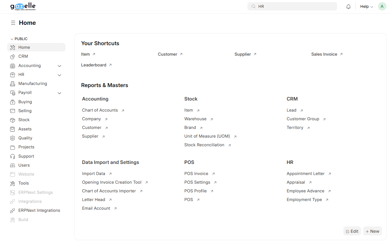 OmanERP Desktop Dashboard